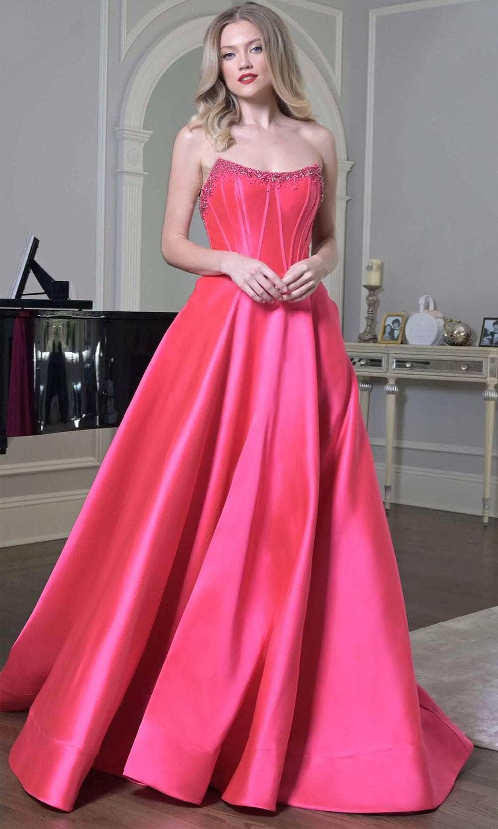 Colors Dress 3478 - Scoop Neck Mikado Prom Dress - view 4