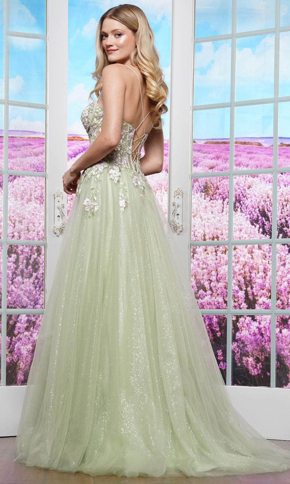 Colors Dress 3496 - Floral Appliqued Sweetheart Prom Dress - view 5