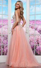Colors Dress 3496 - Floral Appliqued Sweetheart Prom Dress - detail view