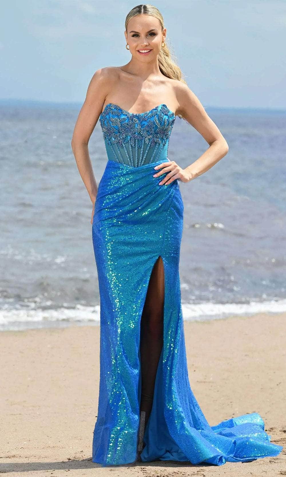 Colors Dress 3512 - Sequin Mermaid Prom Dress - view 5