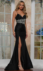 Colors Dress 3516 - Applique Waist Prom Dress