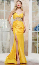 Colors Dress 3516 - Applique Waist Prom Dress