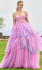 Colors Dress 3534 - Sweetheart Ruffle Layered Ballgown