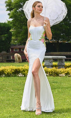 Colors Dress 3536 - Embroidered Strapless Prom Gown