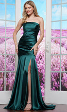 Colors Dress 3541 - Straight Neck Ruched Bodice Prom Gown