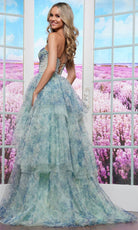 Colors Dress 3572 - Beaded Sweetheart Floral Print Ballgown - view 4