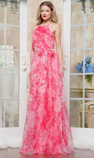 Colors Dress 3573 - Halter Neck Waist Belt From Gown - detail view
