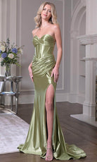 Colors Dress 3604 - Crisscross Sweetheart Metallic Prom Gown - view 4
