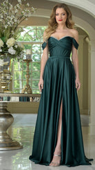 Colors Dress 3606 - Ruched Off Shoulder Prom Dress