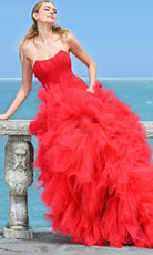 Colors Dress 3631 - Ruched Detailed Scoop Prom Gown