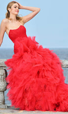 Colors Dress 3631 - Ruched Detailed Scoop Prom Gown