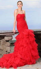 Colors Dress 3631 - Ruched Detailed Scoop Prom Gown