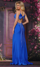 Colors Dress 3696 - Beaded Cutout V-Neck Evening Gown - Silhouette Dresses