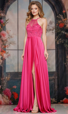 Colors Dress 3822 - Cutout Back Beaded Illusion Gown