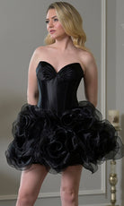 Colors Dress 3985 - Sweetheart Neckline Ruffle Short Dress - Silhouette Dresses