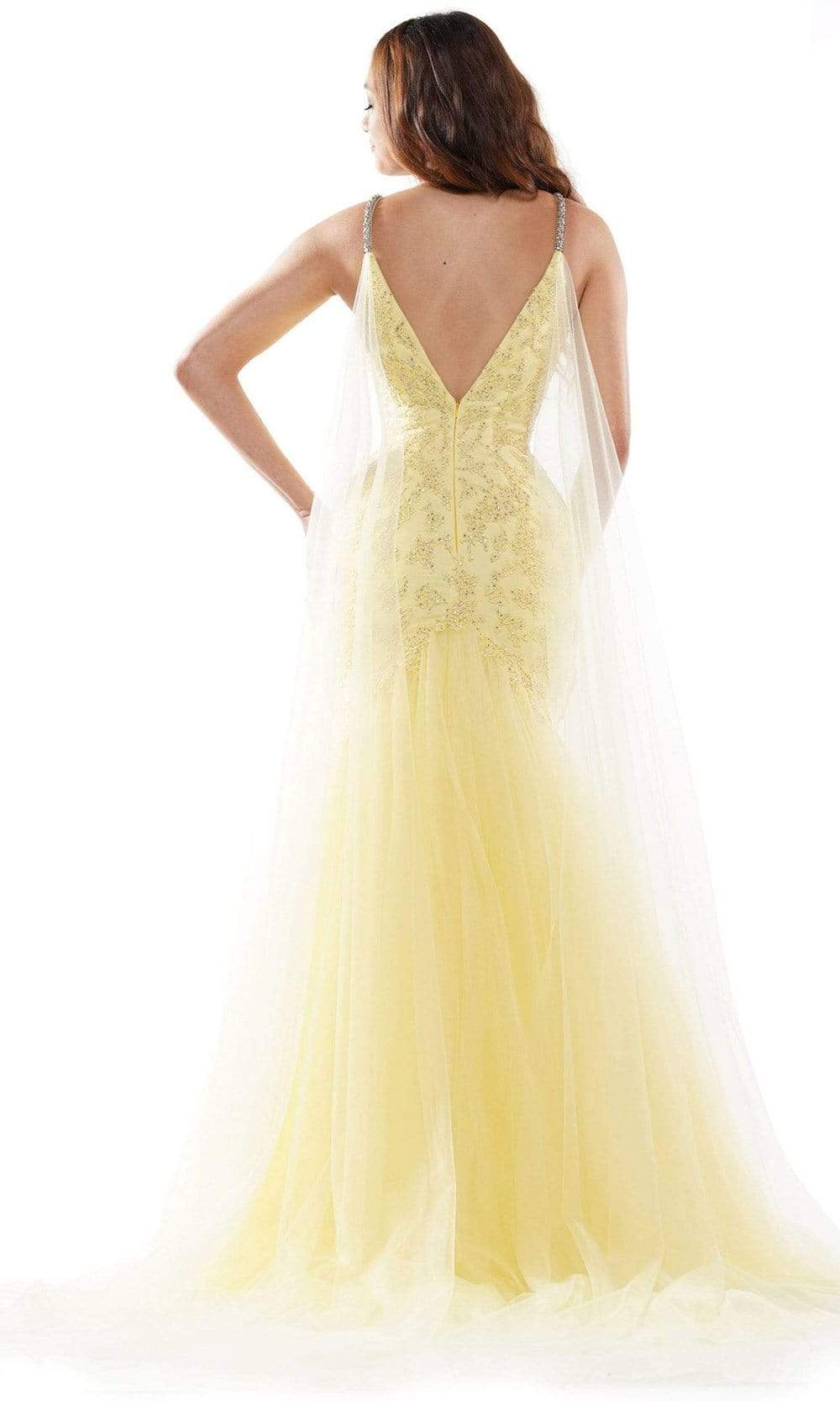 Colors Dress - G962 Shoulder Cape Mermaid Gown