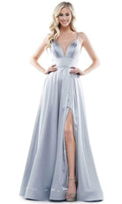 Colors Dress - G968 Strappy Satin A-Line Gown