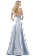 Colors Dress - G968 Strappy Satin A-Line Gown - view 4