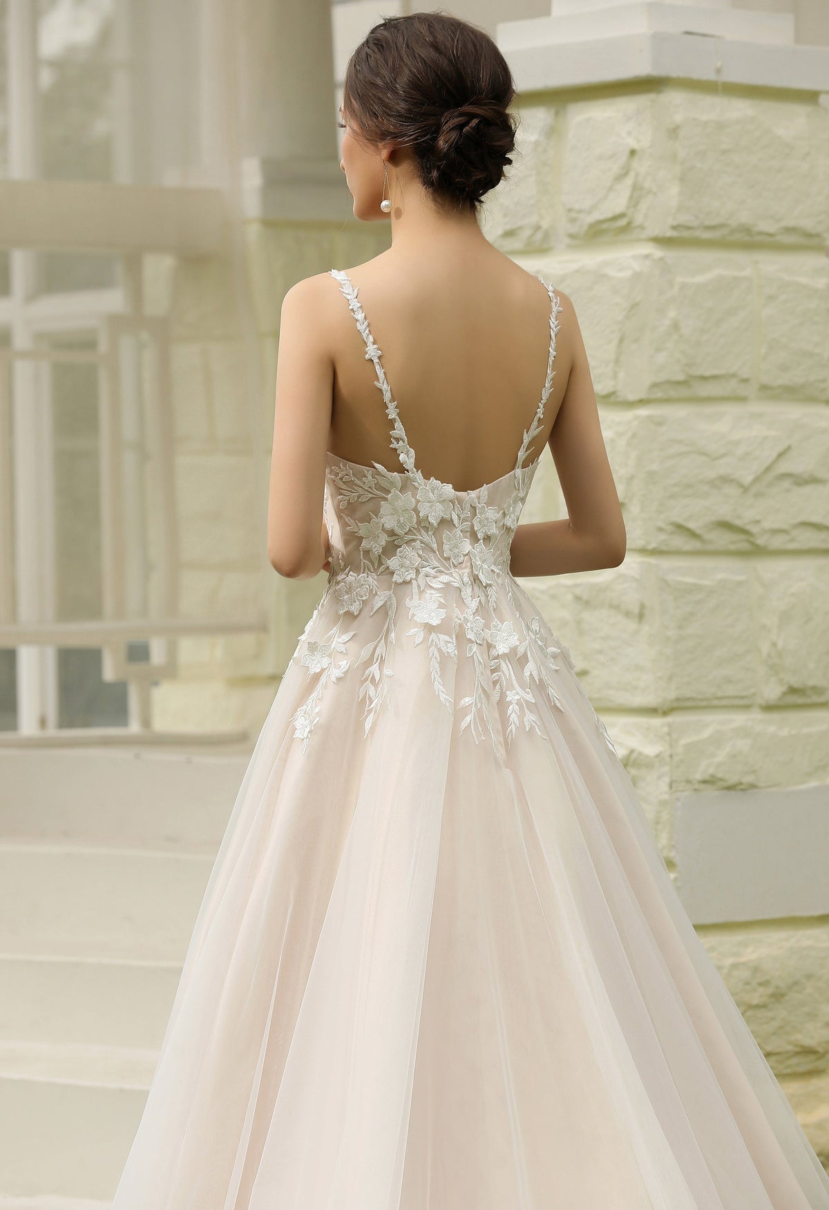 Farah AB HW2015 floral a-line wedding dress — view 3