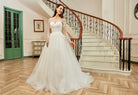 Farah AB HW2178 long-sleeve lace a-line wedding dress — view 4