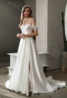 Farah AB HW3007 off-the-shoulder slit wedding dress — view 7