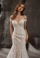 Farah AB HW3015 off-the-shoulder lace wedding dress — view 4
