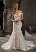Farah AB HW3015 off-the-shoulder lace wedding dress — view 10