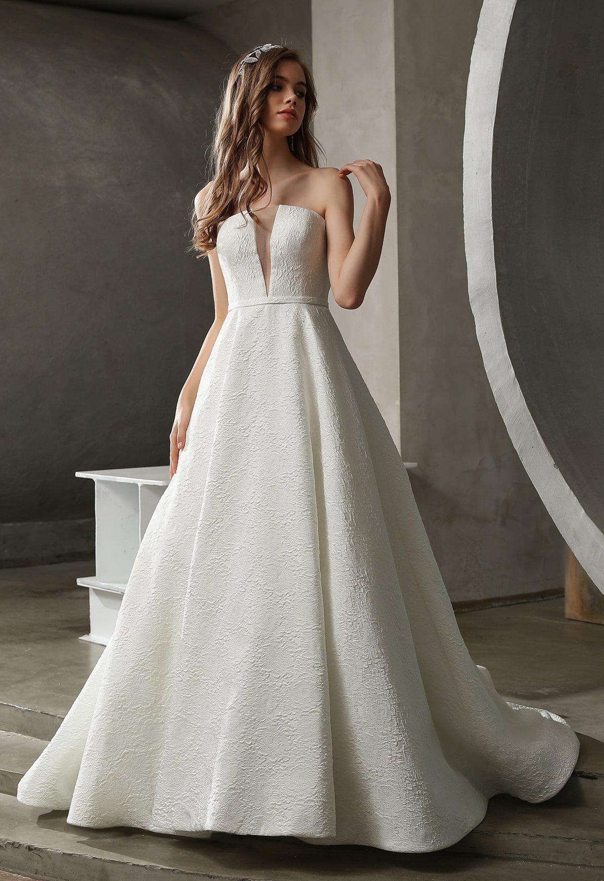 Farah AB HW3024 strapless full-skirt wedding dress — view 2