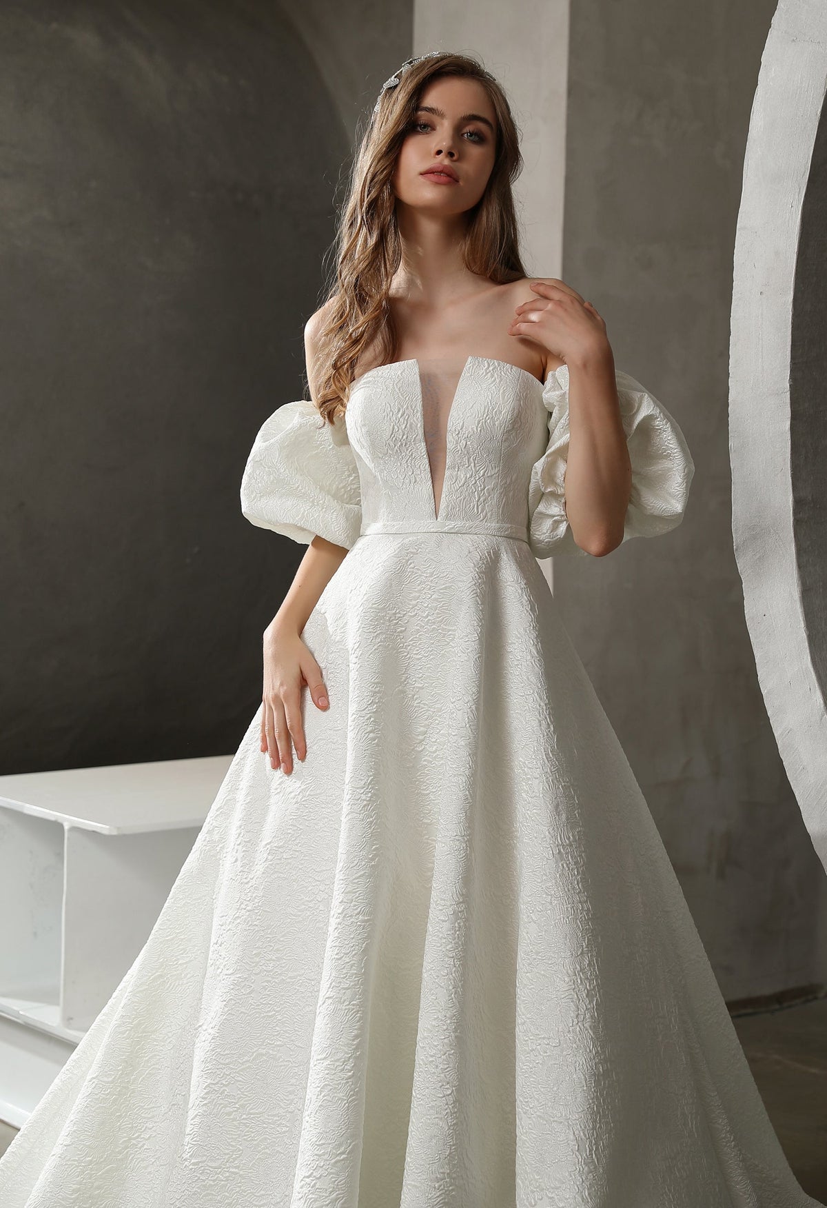 Farah AB HW3024 strapless full-skirt wedding dress — view 4