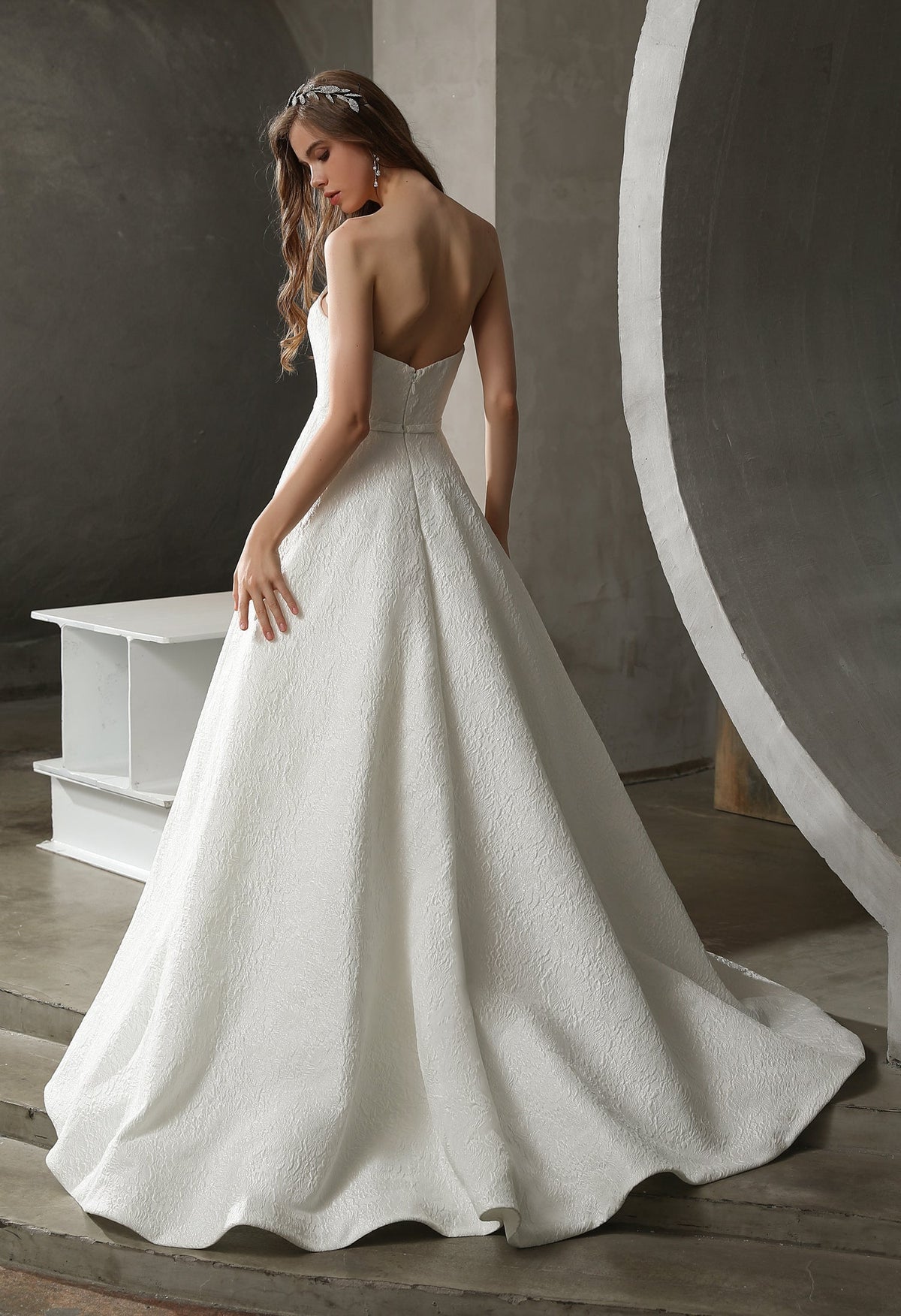 Farah AB HW3024 strapless full-skirt wedding dress — view 8
