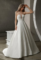 Farah AB HW3024 strapless full-skirt wedding dress — view 1