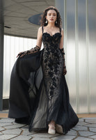 Farah AB HW3578 black lace wedding dress — view 1