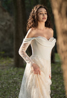 Farah AB HW3605 draped-bodice lace wedding dress — view 2