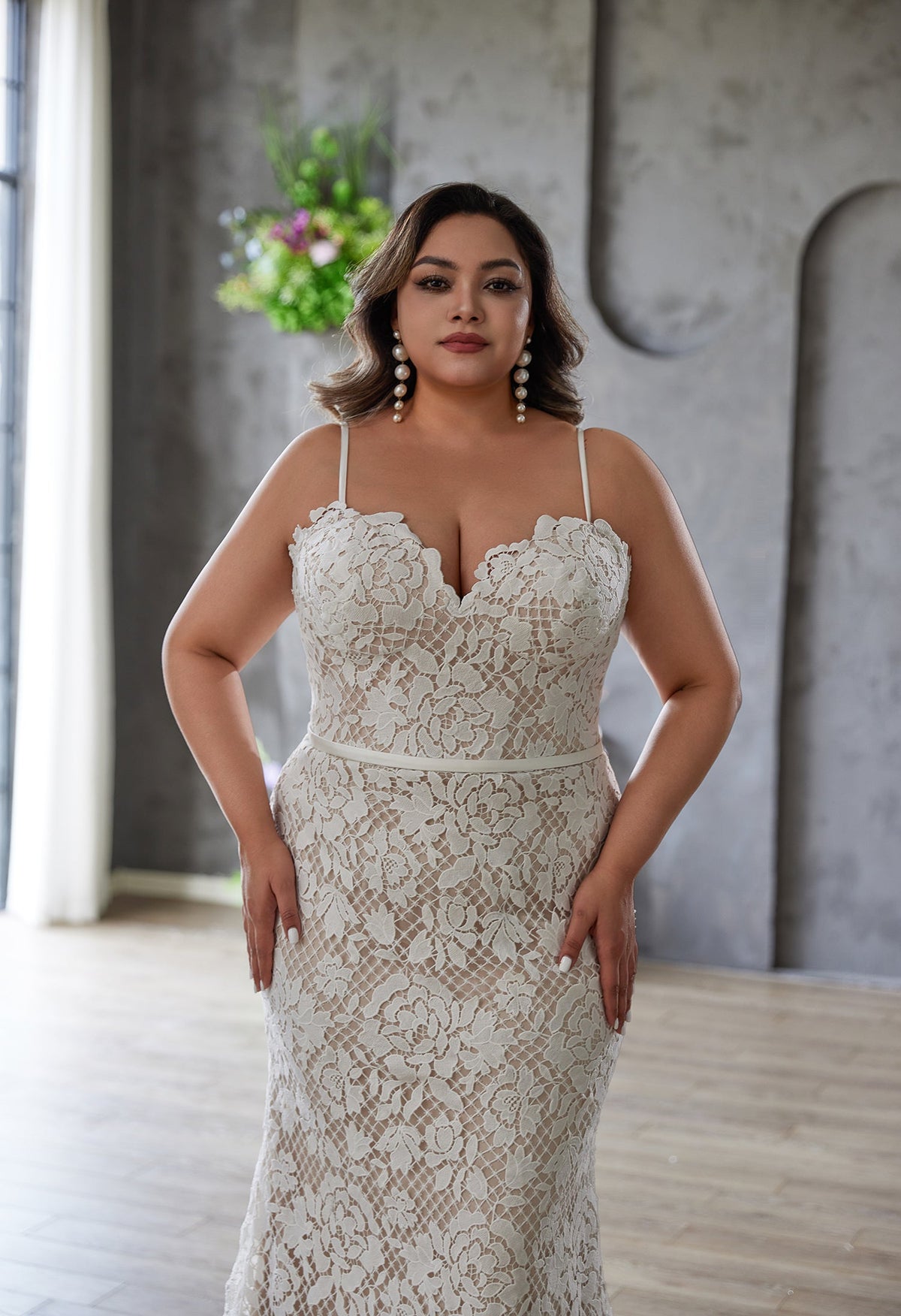 Farah AB HW3671 lace mermaid wedding dress — view 2