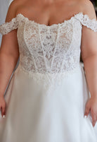 Farah AB HW3679 off-the-shoulder a-line wedding dress — view 3