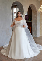Farah AB HW3679 off-the-shoulder a-line wedding dress — view 4