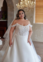 Farah AB HW3679 off-the-shoulder a-line wedding dress — view 6