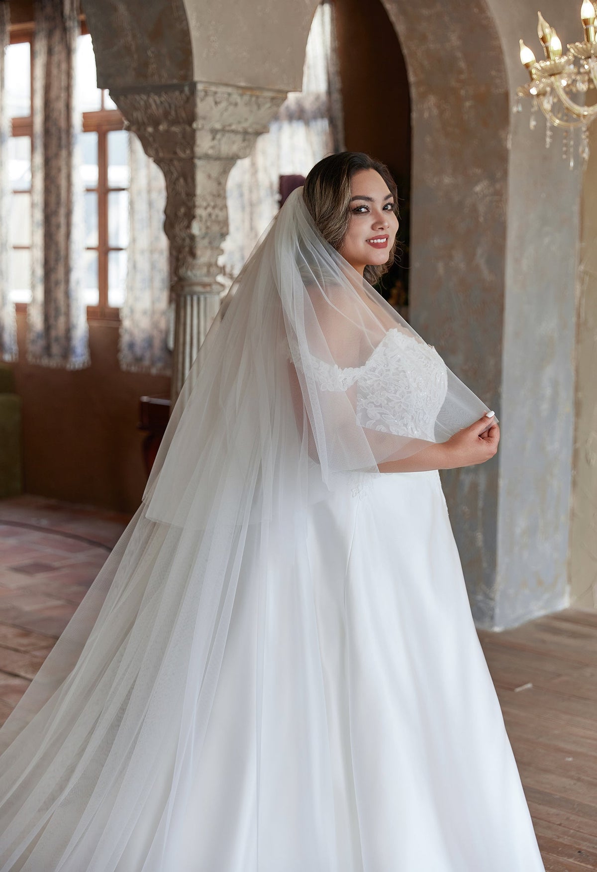 Farah AB HW3679 off-the-shoulder a-line wedding dress — view 7