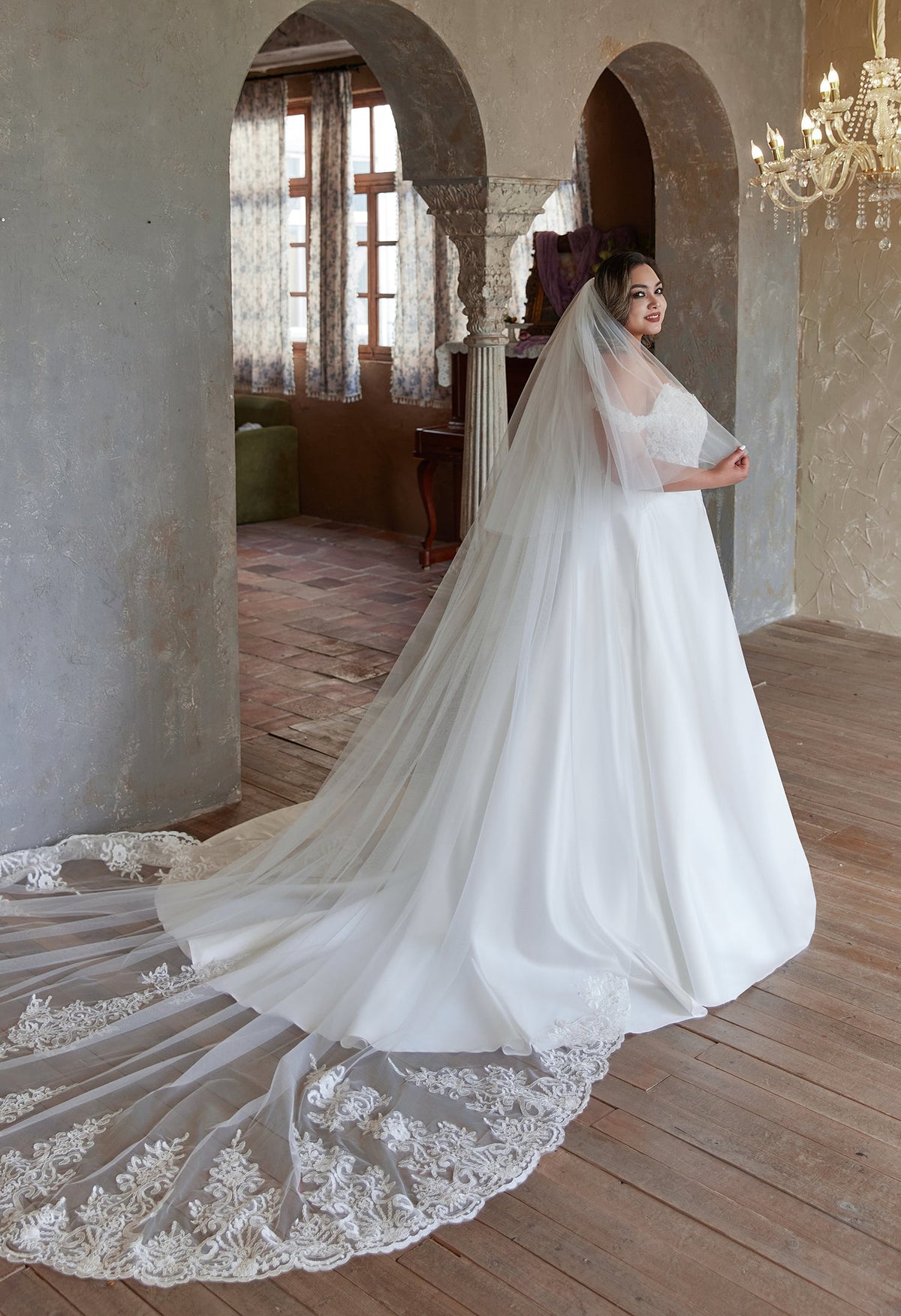 Farah AB HW3679 off-the-shoulder a-line wedding dress — view 8