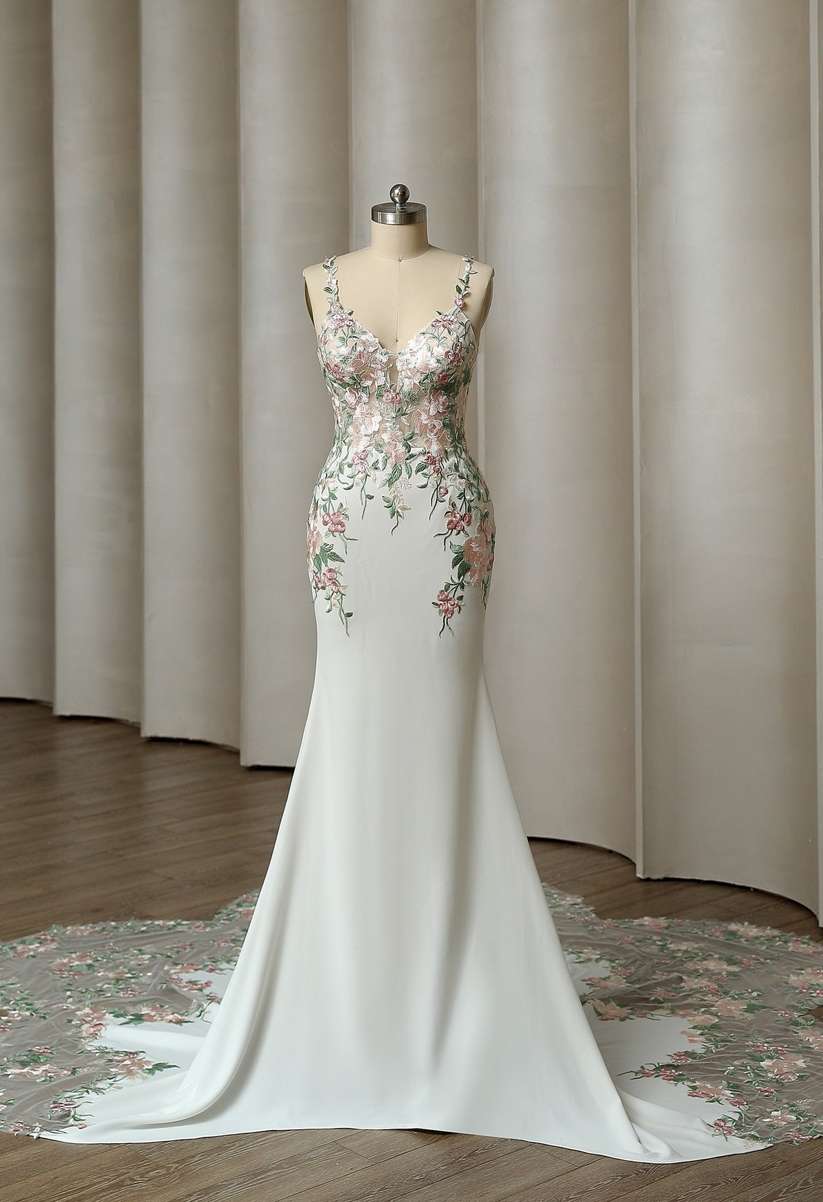 Farrah Couture HW3440 floral mermaid wedding dress - view 1