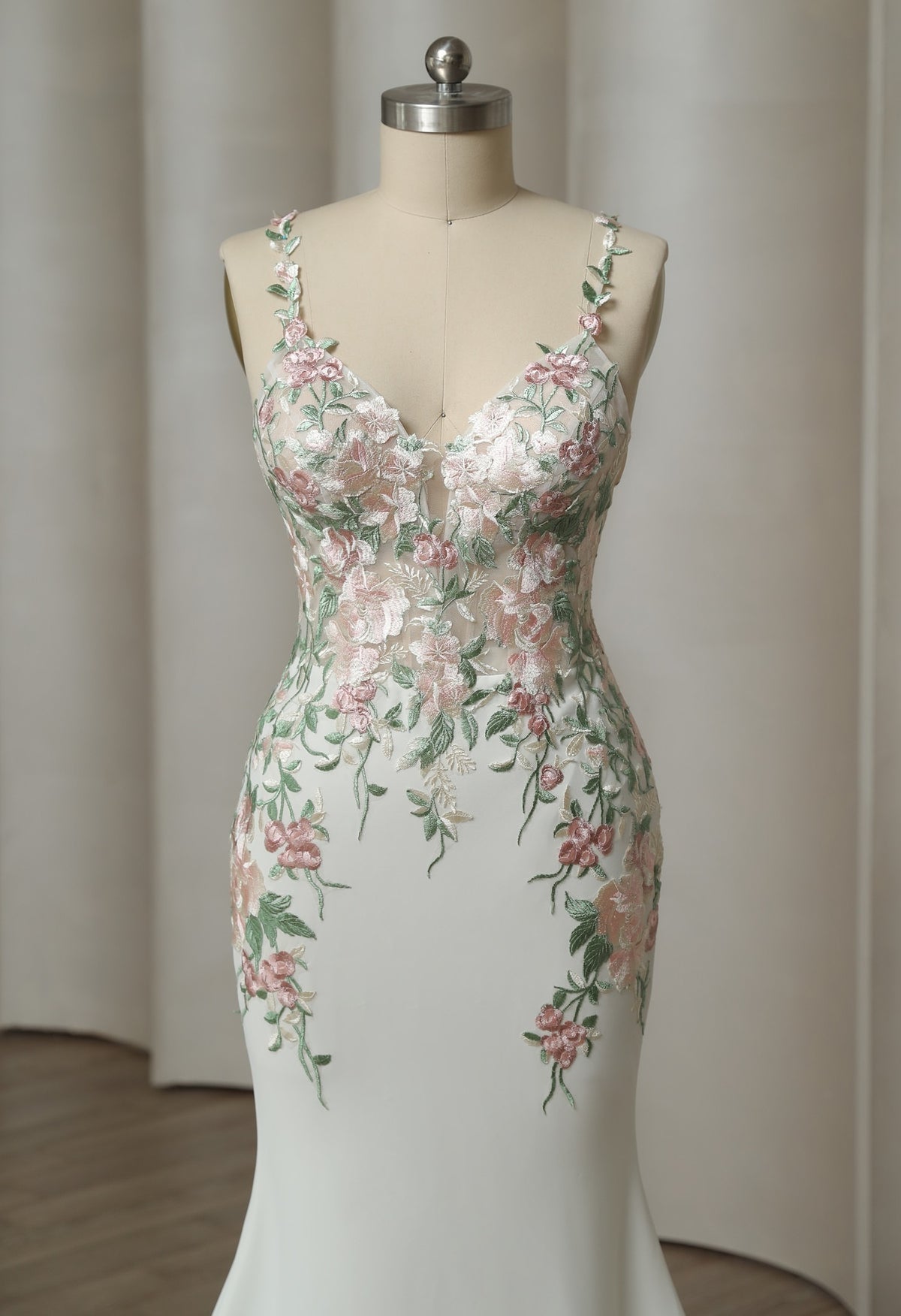 Farrah Couture HW3440 floral mermaid wedding dress - view 2