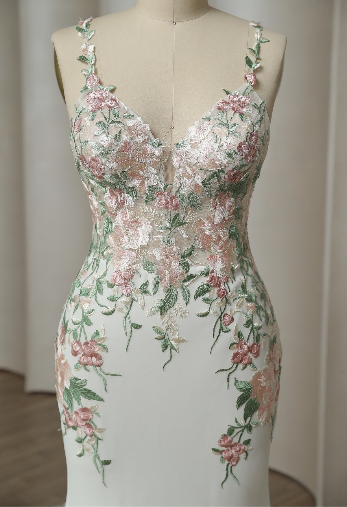 Farrah Couture HW3440 floral mermaid wedding dress - view 3