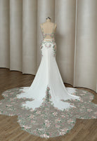 Farrah Couture HW3440 floral mermaid wedding dress - view 6