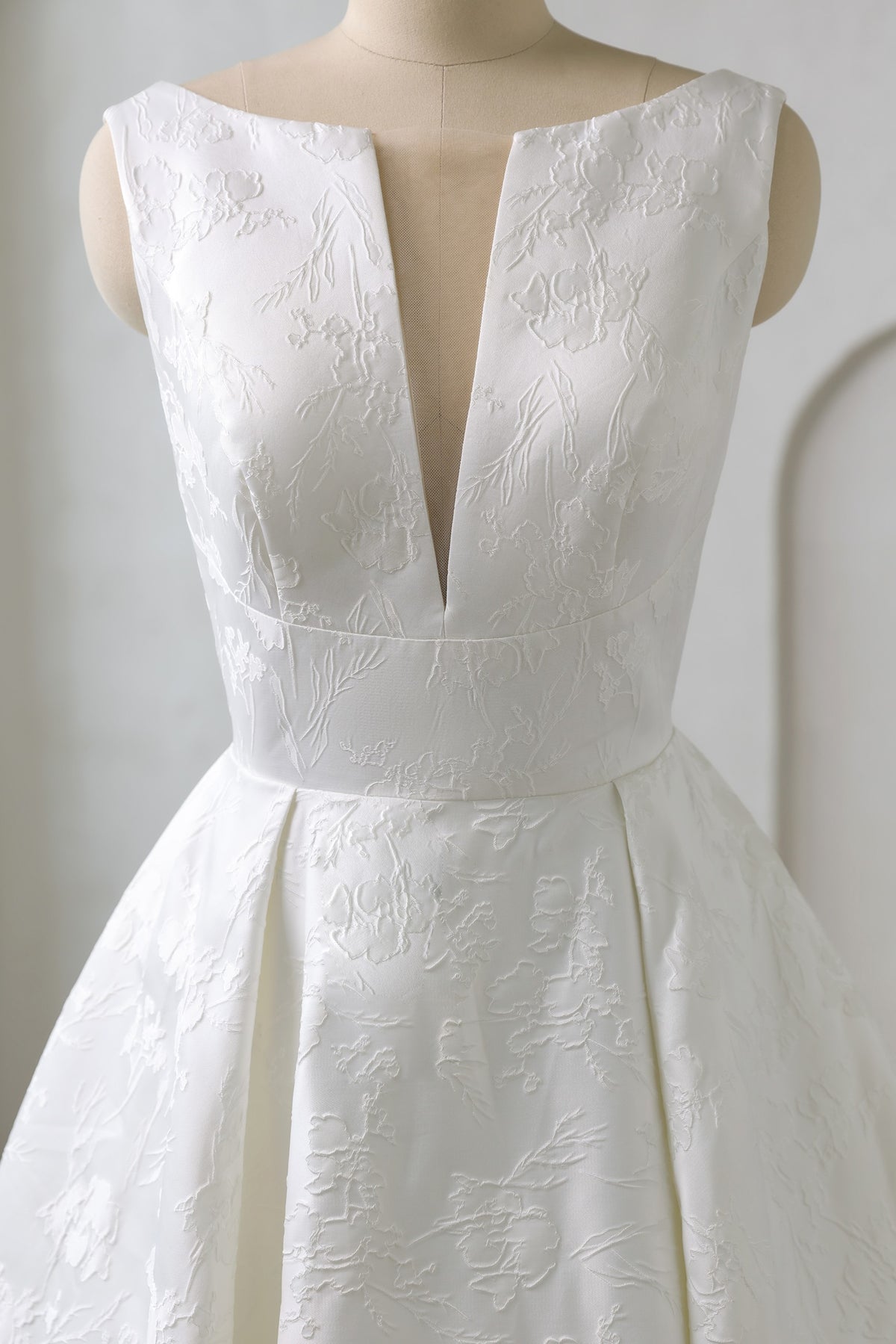 Farrah Couture HW3638 plunging-neckline a-line wedding dress - view 2