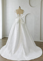 Farrah Couture HW3638 plunging-neckline a-line wedding dress - view 5