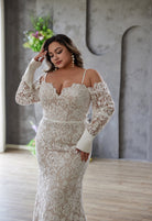 Farrah Couture HW3671 Lace Mermaid Wedding Dress - Silhouette Dresses