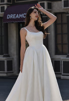 Farrah Couture HW3814 square-neck a-line wedding dress - view 2