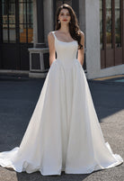 Farrah Couture HW3814 square-neck a-line wedding dress - view 4