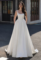 Farrah Couture HW3814 square-neck a-line wedding dress - view 5