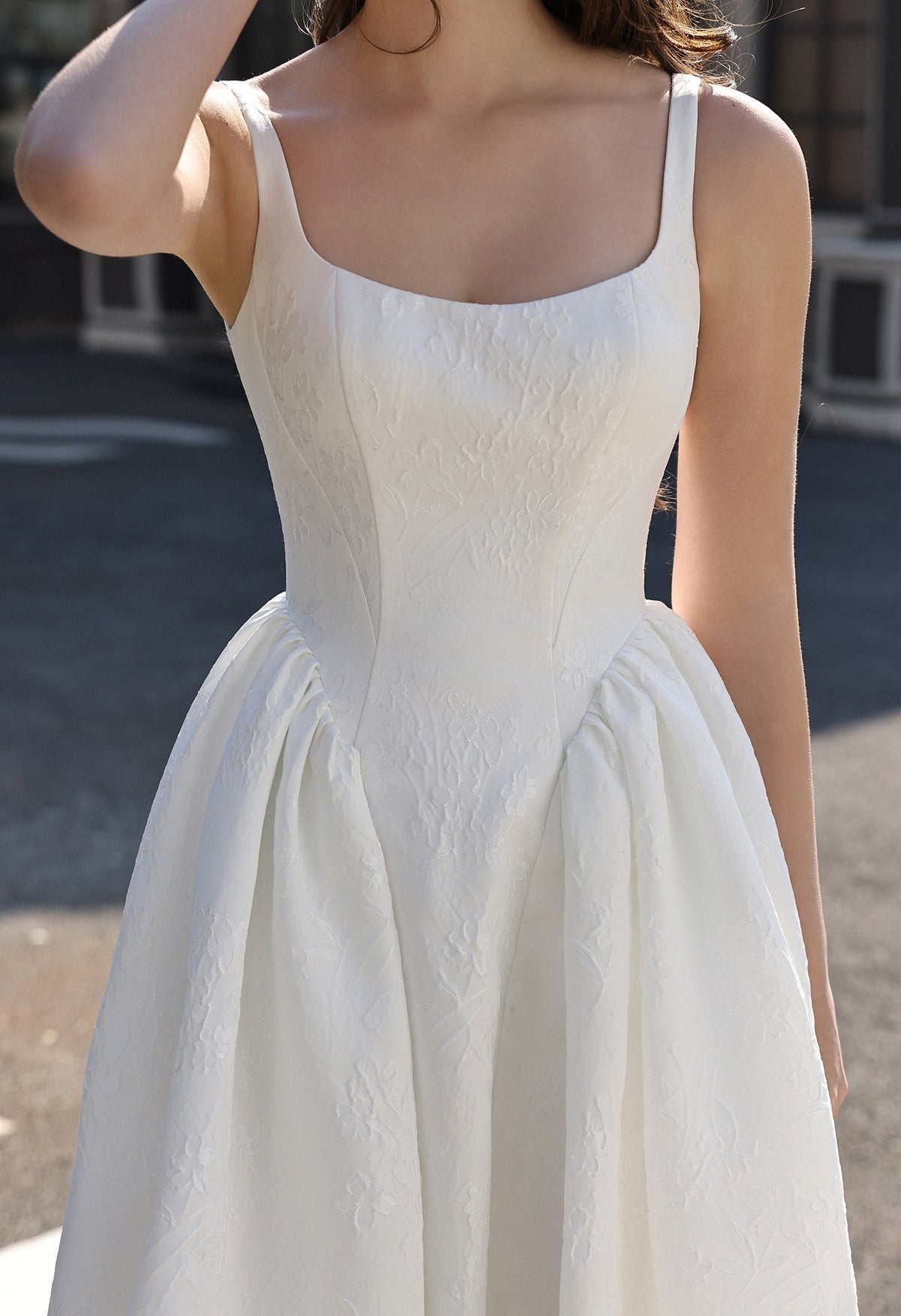 Farrah Couture HW3814 square-neck a-line wedding dress - view 6
